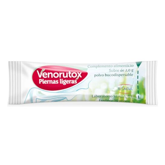 Venorutox Piernas Ligeras sabor naranja-limón 20uds