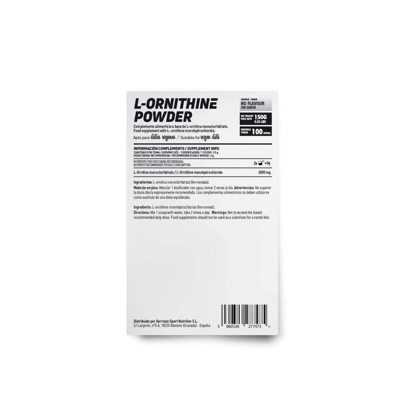 HSN L-Ornitina HCL en Polvo 150g
