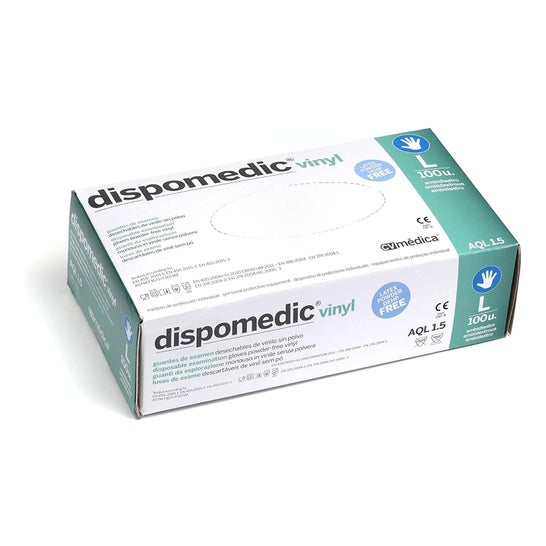 Dispomedic Guantes Vinilo Sin Polvo Talla L