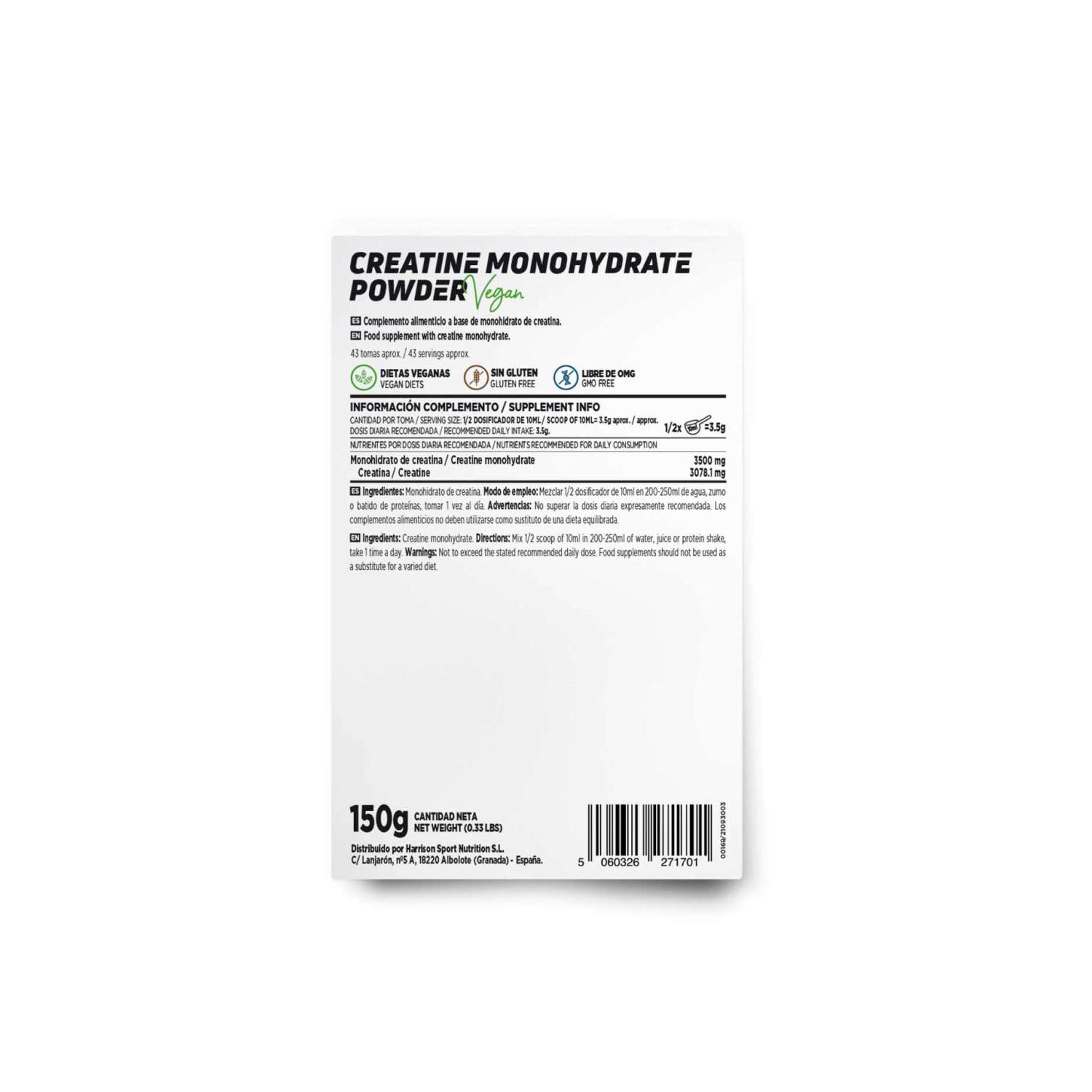 HSN Creatina Monohidrato en Polvo 150g