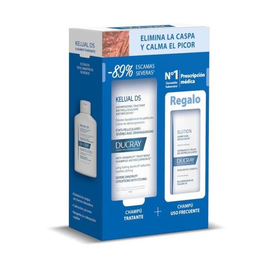 Ducray Pack Kelual DS Champú Tratante 100ml + Elution Champú Suave 100ml
