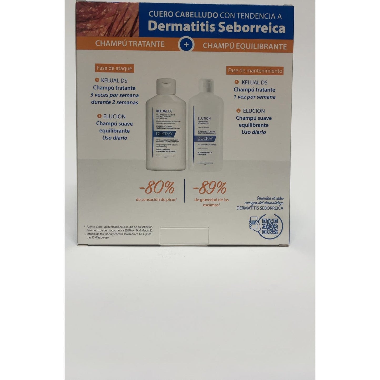 Ducray Pack Kelual DS Champú Tratante 100ml + Elution Champú Suave 100ml