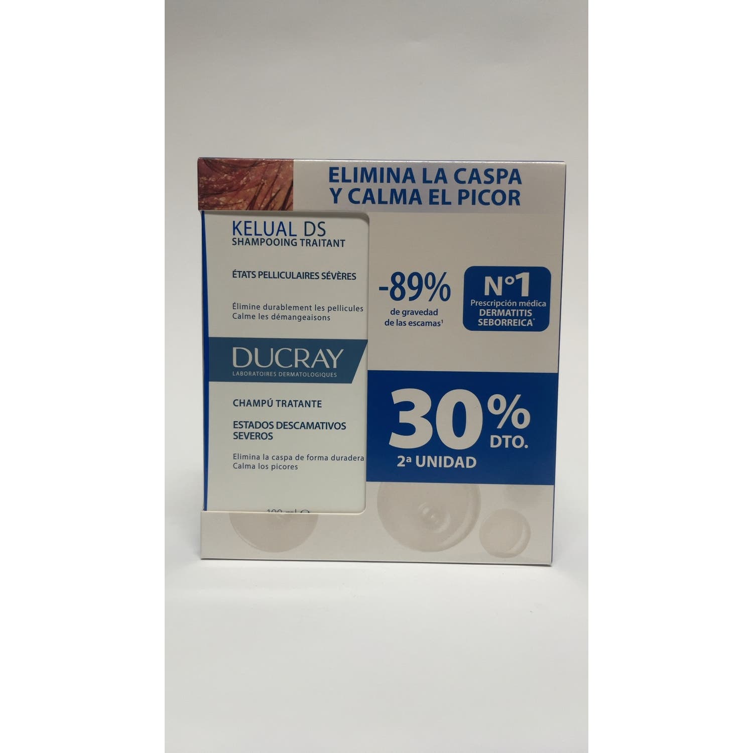 Ducray Pack Kelual DS Champú Tratante 100ml + Elution Champú Suave 100ml