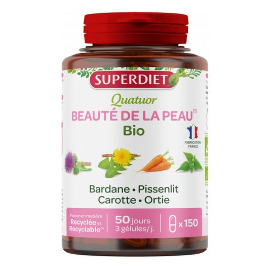 Superdiet Quatuor Belleza de la Piel BIO 150caps