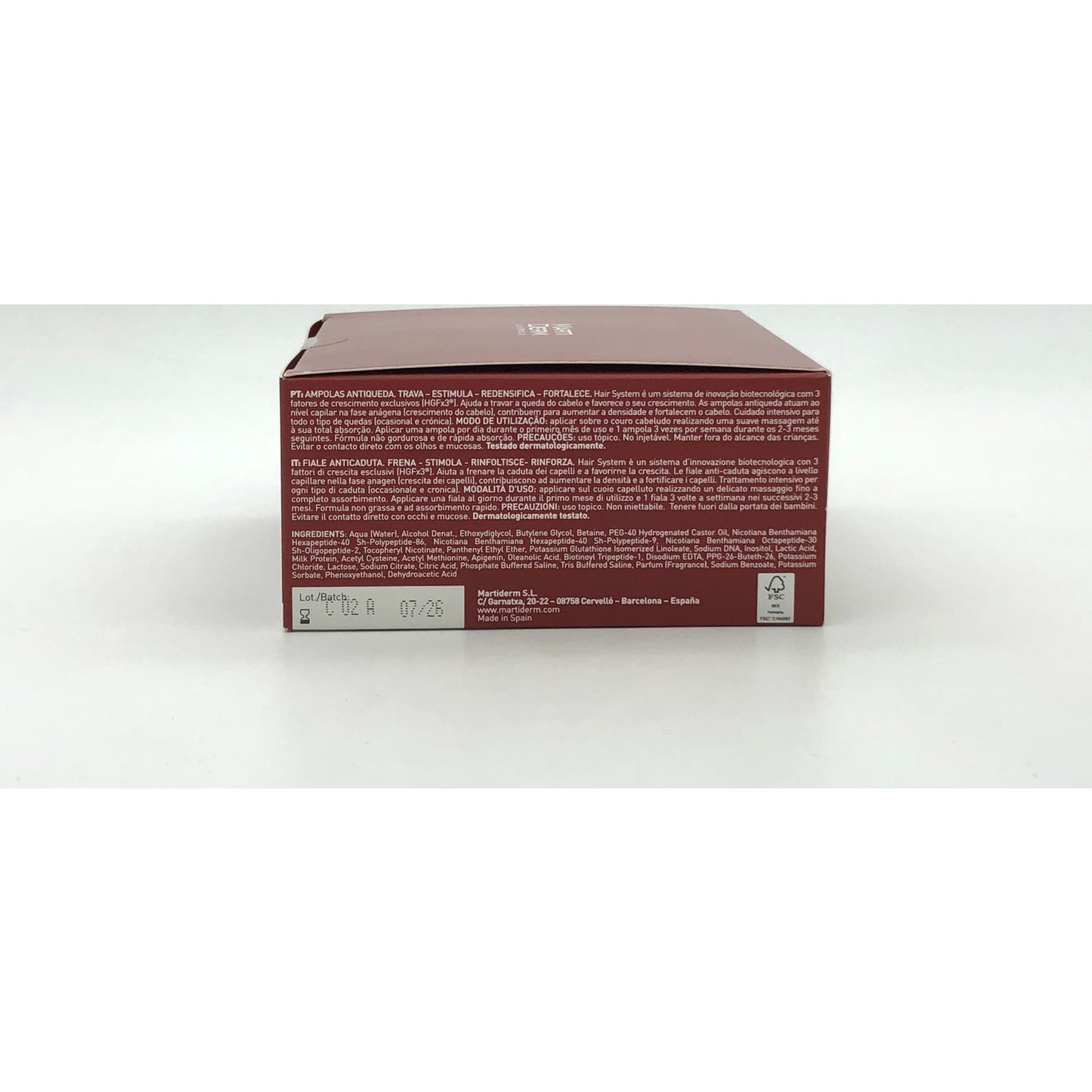 Martiderm® Hair System Ampollas Anticaída 14amp