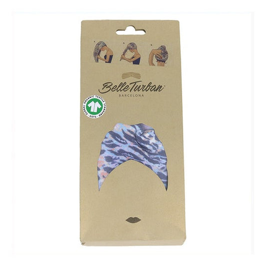Belle Turban Casquete Toalla Baño Animal Print Azul 1 ud