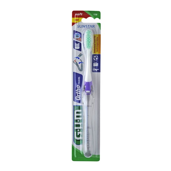 GUM® cepillo dental ortodoncia viaje 125 1ud