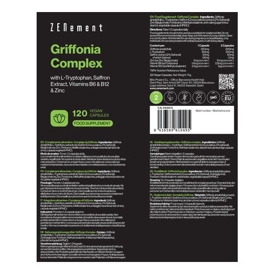Zenement Complejo de Griffonia 120vcaps