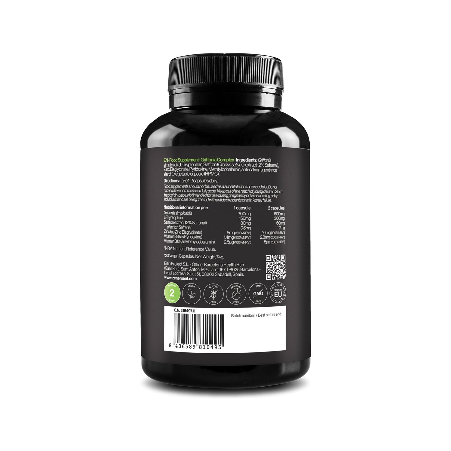 Zenement Complejo de Griffonia 120vcaps