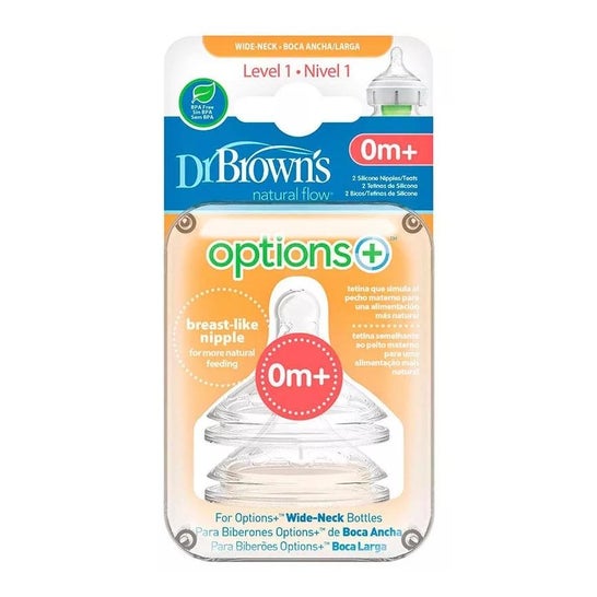 Dr. Brown's Tetina Recién Nacido Boquilla Ancha 1ud