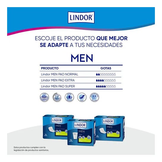 Lindor Men Pad Extra 14uds