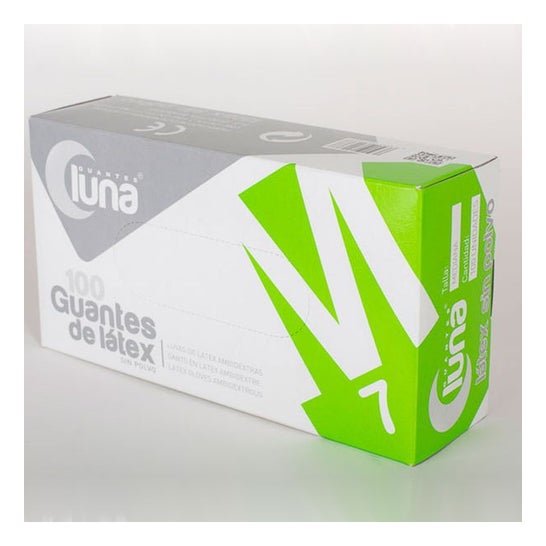 Luna Guantes Látex Sin Polvo T M 100 uds