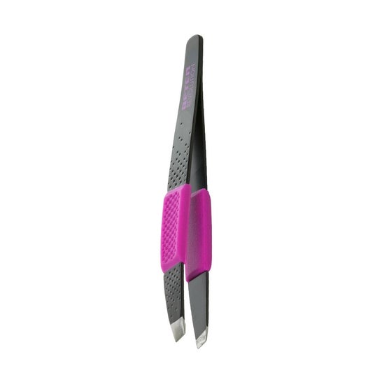 Pinza Depilación Punta Biselada con Grip