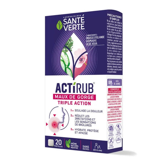 Sante Verte Actirub Dolor de Garganta Triple Acción 20comp