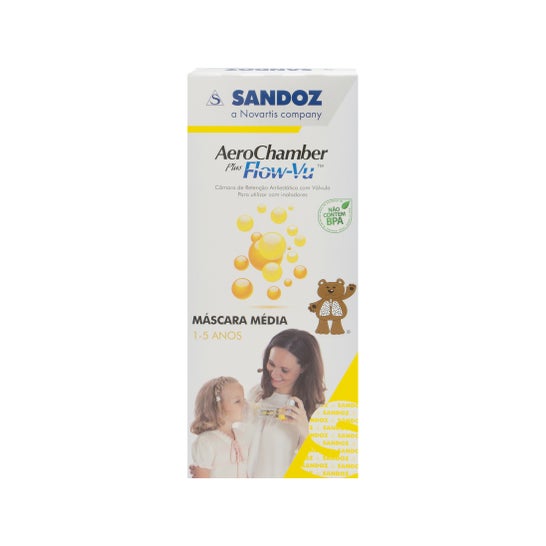 Aerochamber Plus Flow-Vu cámara de inhalación infantil 1ud