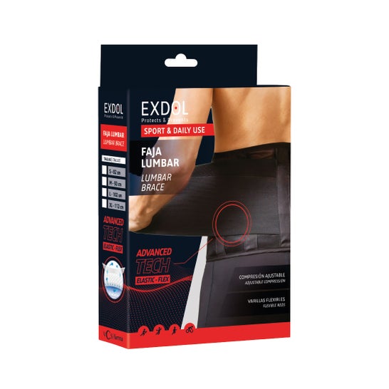 Exdol Faja Lumbar Elástica Negra T-Xl 1 ud