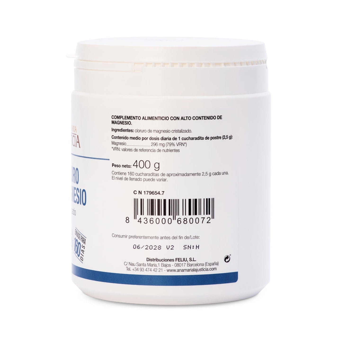 Ana Maria Lajusticia Cloruro de Magnesio Cristalizado 400g