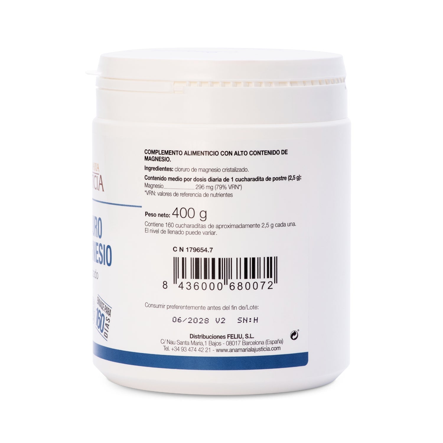 Ana Maria Lajusticia Cloruro de Magnesio Cristalizado 400g
