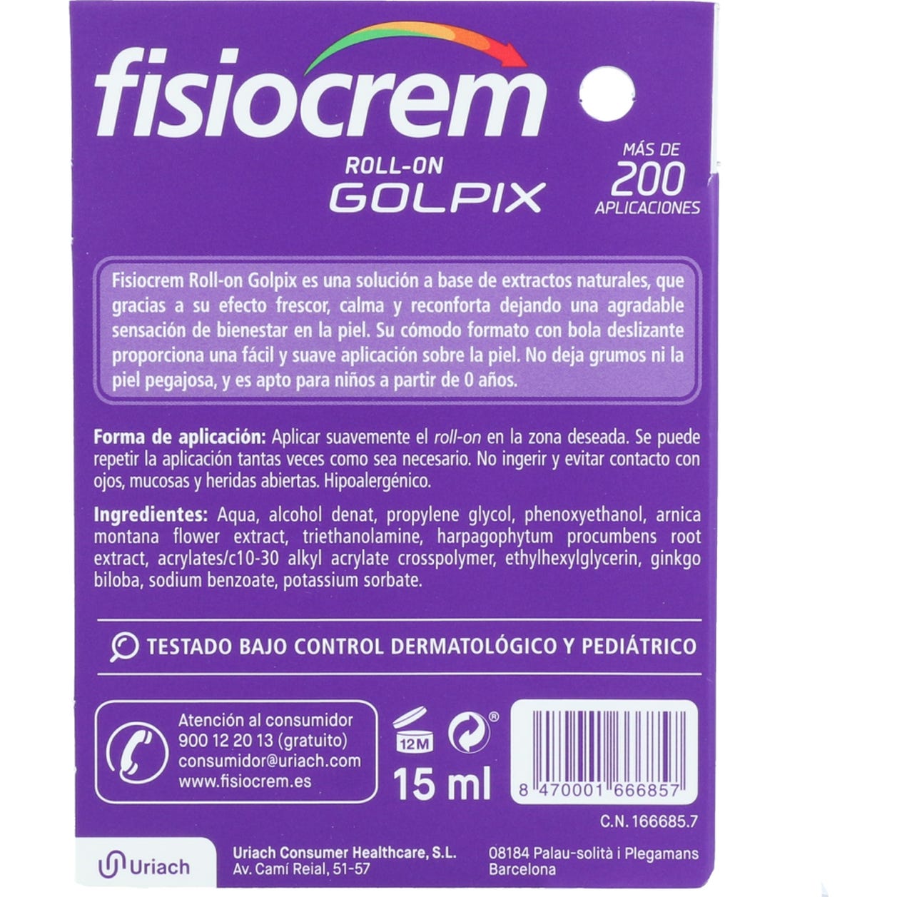 Fisiocrem Roll-On Golpix 15ml