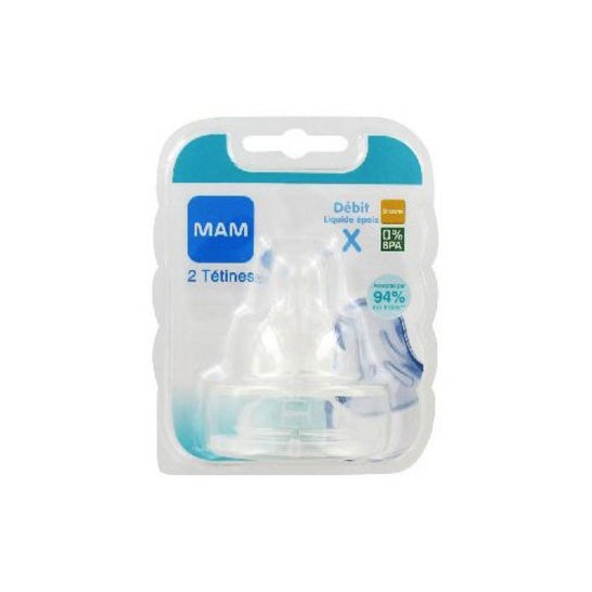 Mam Tétine Silk Débit X Silicone 2uds