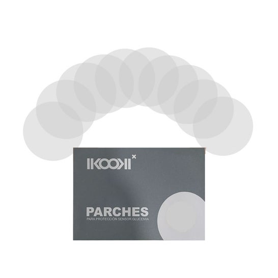 Ikooki Freestyle Libre Parches Transparente Centro 7,5 cm 10 uds