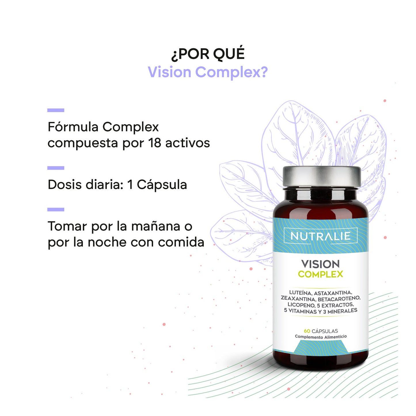 Nutralie Vision Complex de Luteína+Zeaxantina+Astaxantina Ojos 60caps