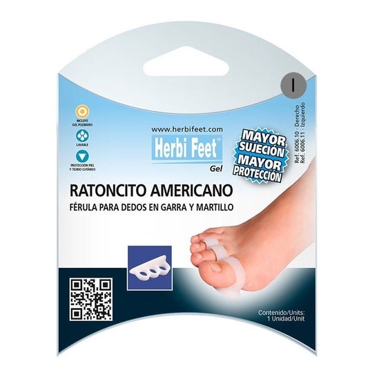 Herbifeet Ratoncito Americano Gel Pie Izquierdo 1ud