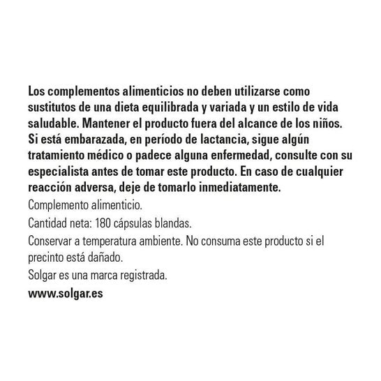 Solgar Beta-Caroteno 180 perlas