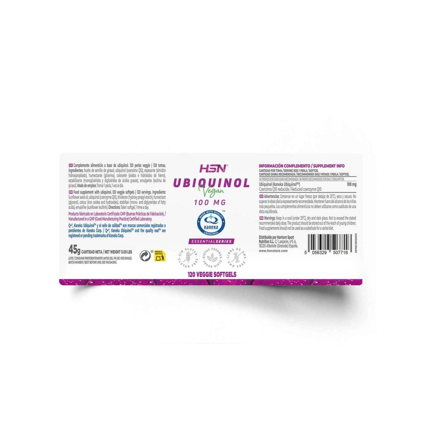 HSN Ubiquinol Kaneka Ubiquinol™ 100mg 120 perlas vegetales