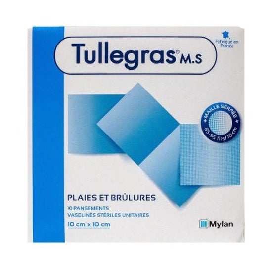 Tulle Gras Vendajes Estrictos Vaselinas 10*10 Cm Caja de 10.