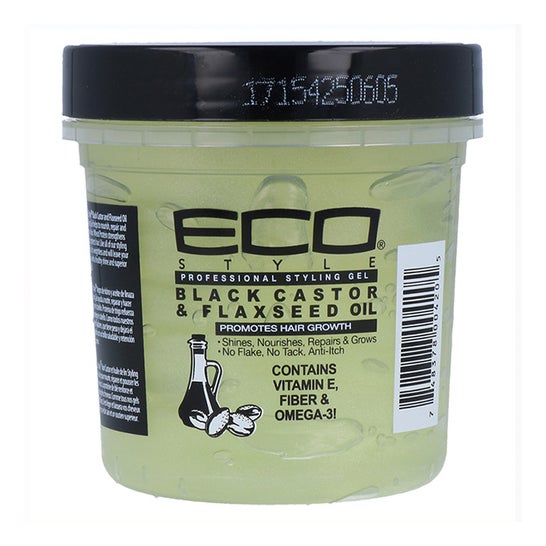 Eco Styler Gel Fijador Ricino Negro Sin Alcohol Fuerte 236ml