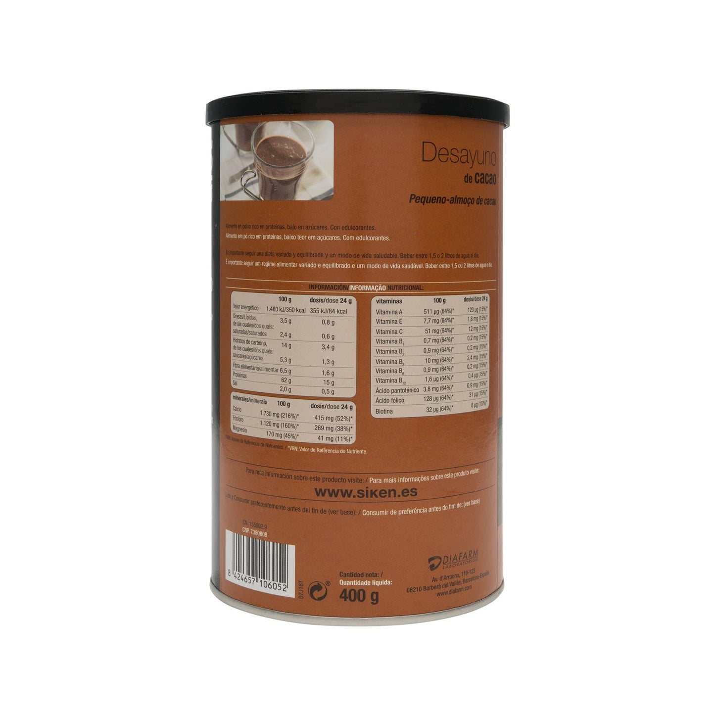 Siken Diet Desayuno de Cacao 400g