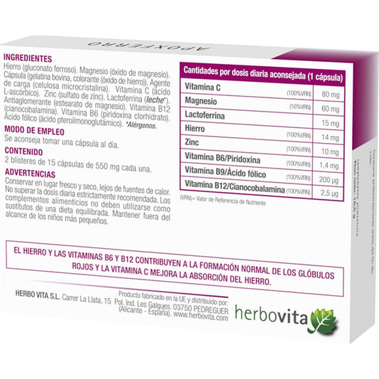 Herbovita Apoxferro 30cáps
