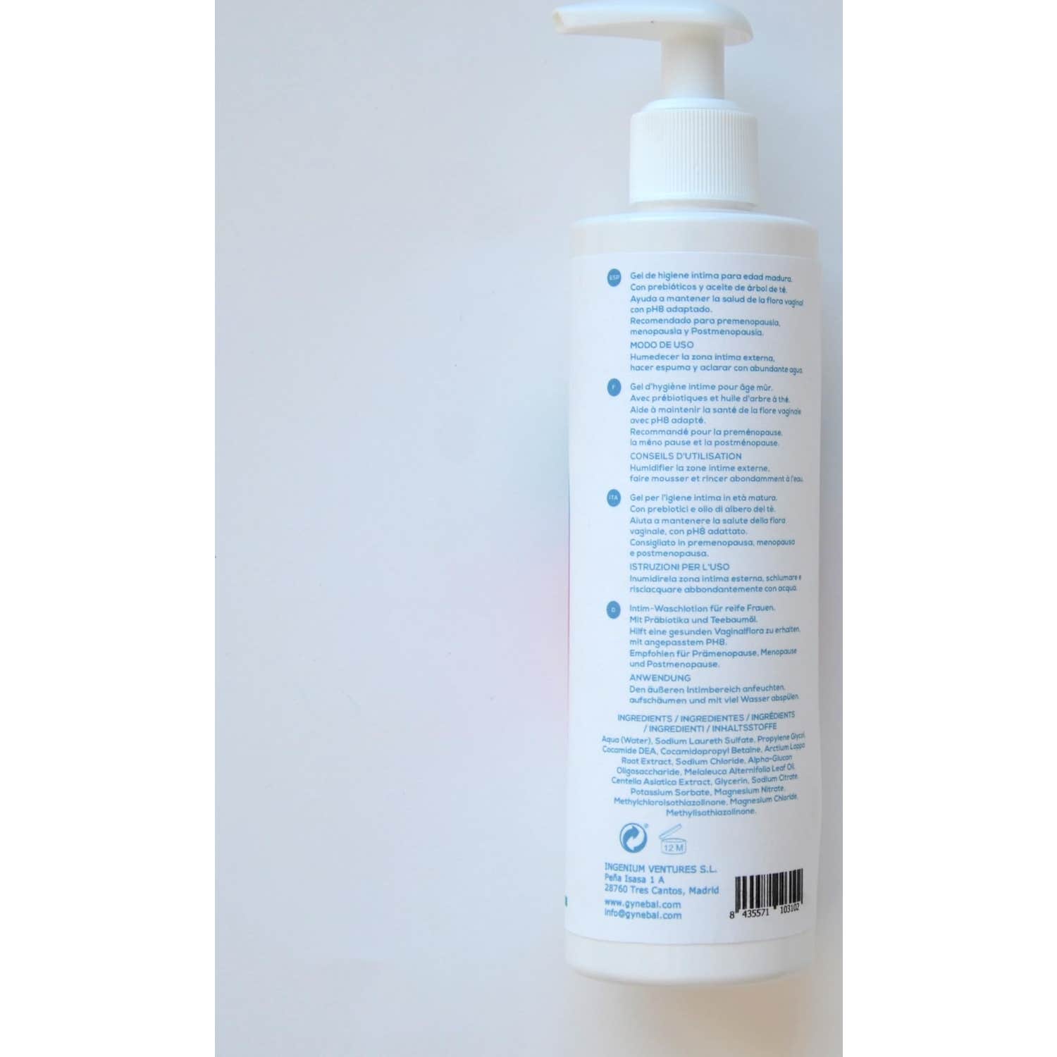 Rueda farma gel higiene íntima WH 300ml