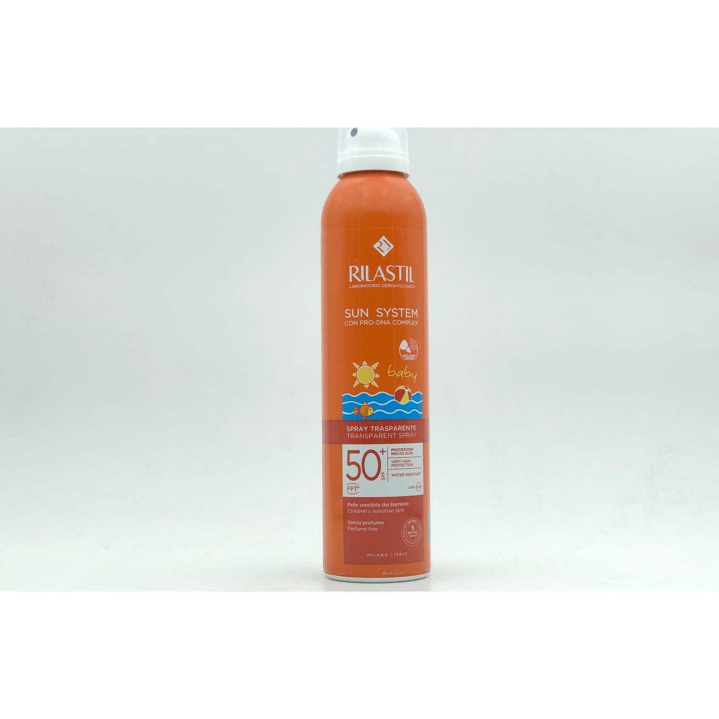 Rilastil Sun System Baby Spray Solar Corporal Transparente SPF50+ 200ml