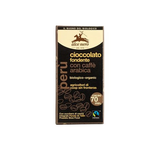 Alce Nero Chocolate Negro con Cafe Arabica Bio 50g