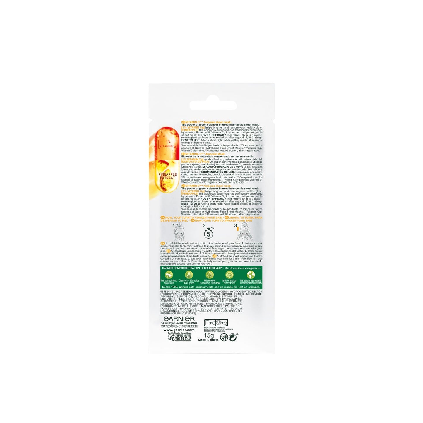 Garnier Skin Active Vitamina C Mask 1ud