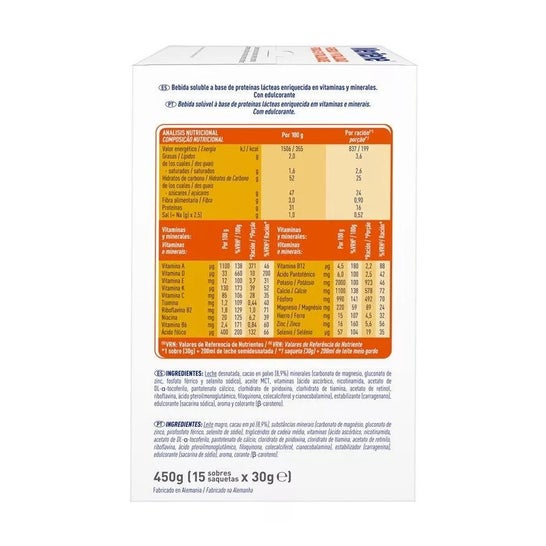 Meritene Fuerza y Vitalidad Batido Chocolate 15 sobres