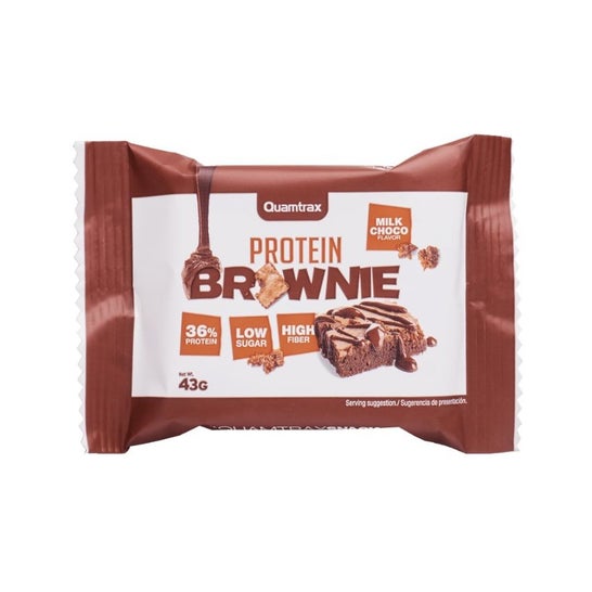 Quamtrax Brownie Proteico Chocolate Leche 43 g