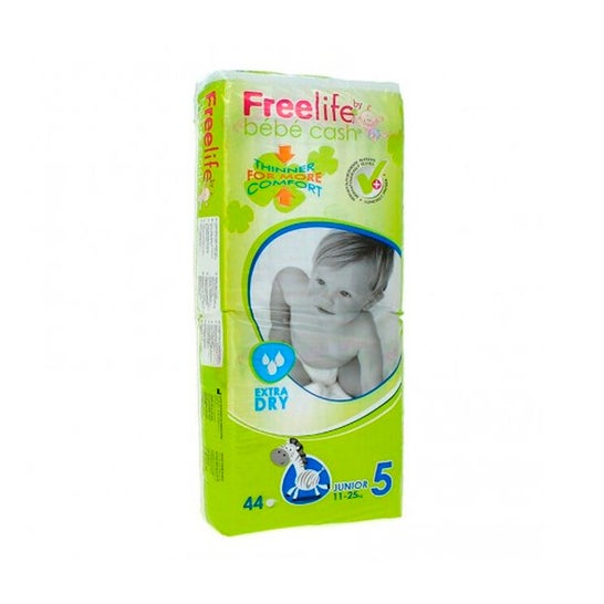 Bebé Cash Freelife pañales talla 5 44uds