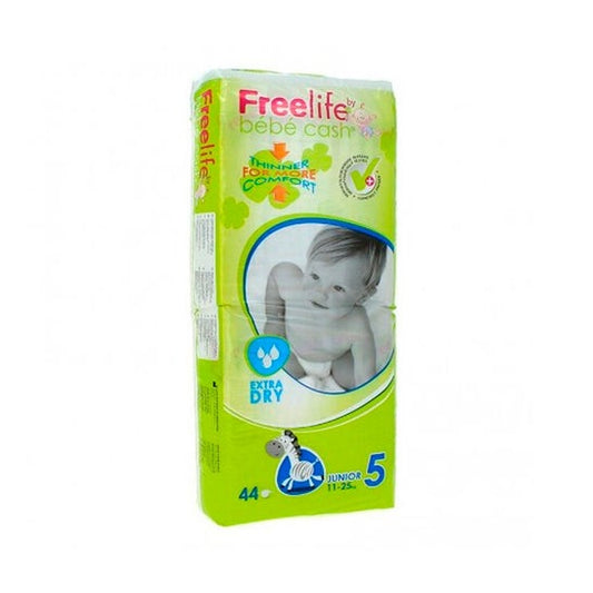 Bebé Cash Freelife pañales talla 5 44uds