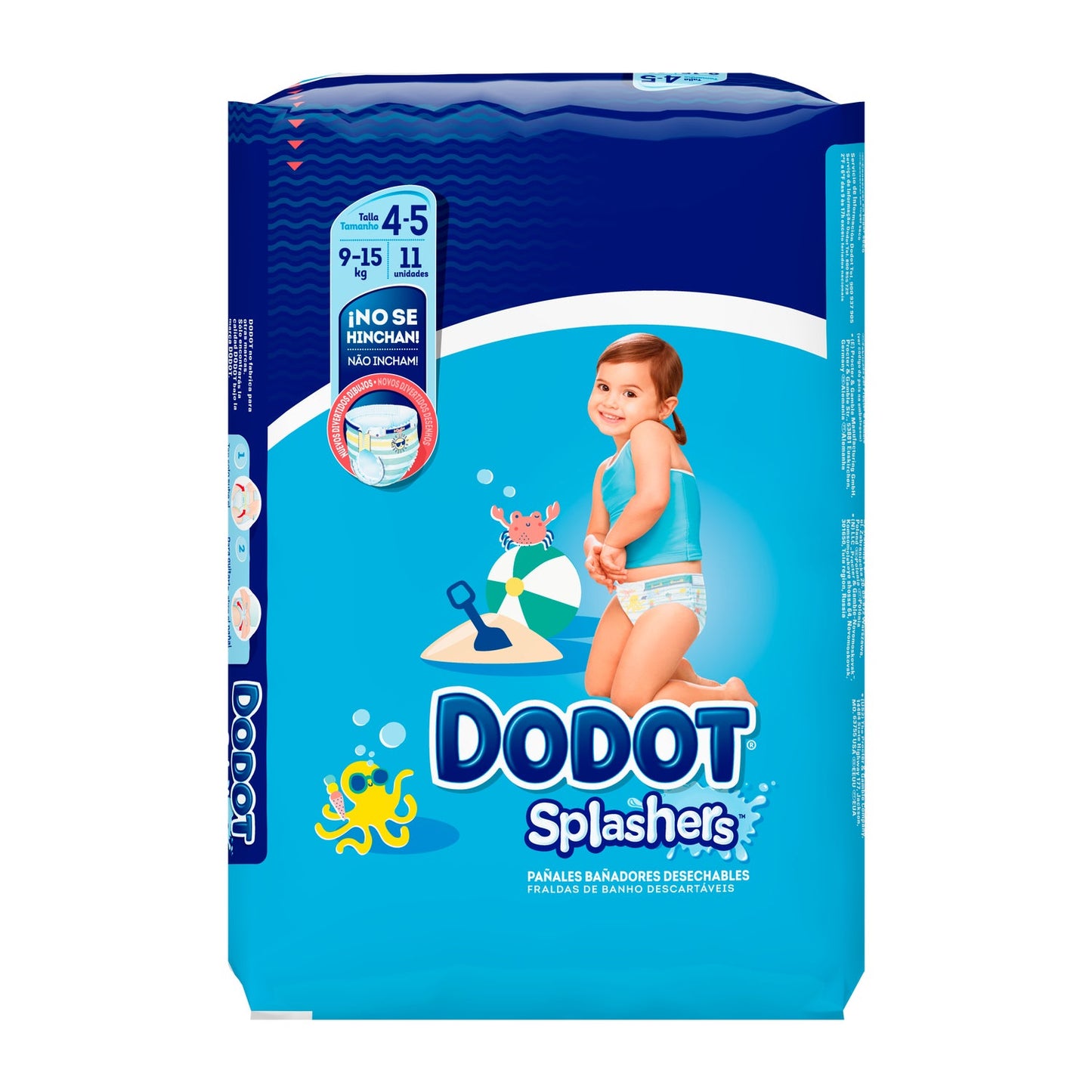 Dodot Splashers Talla 4-5 9-15Kg 11uds