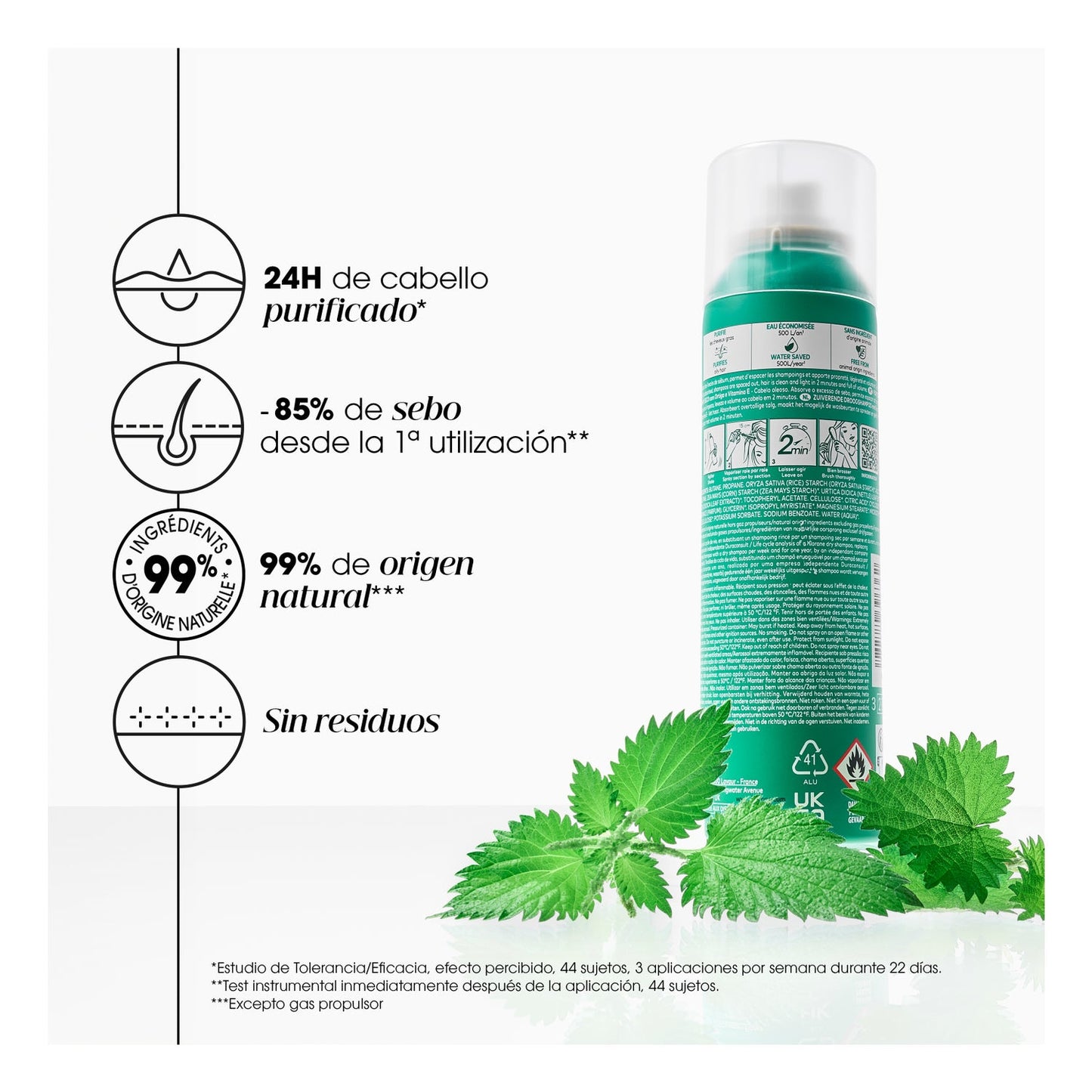 Klorane Champú Seco a la Ortiga & Vitamina E 150ml
