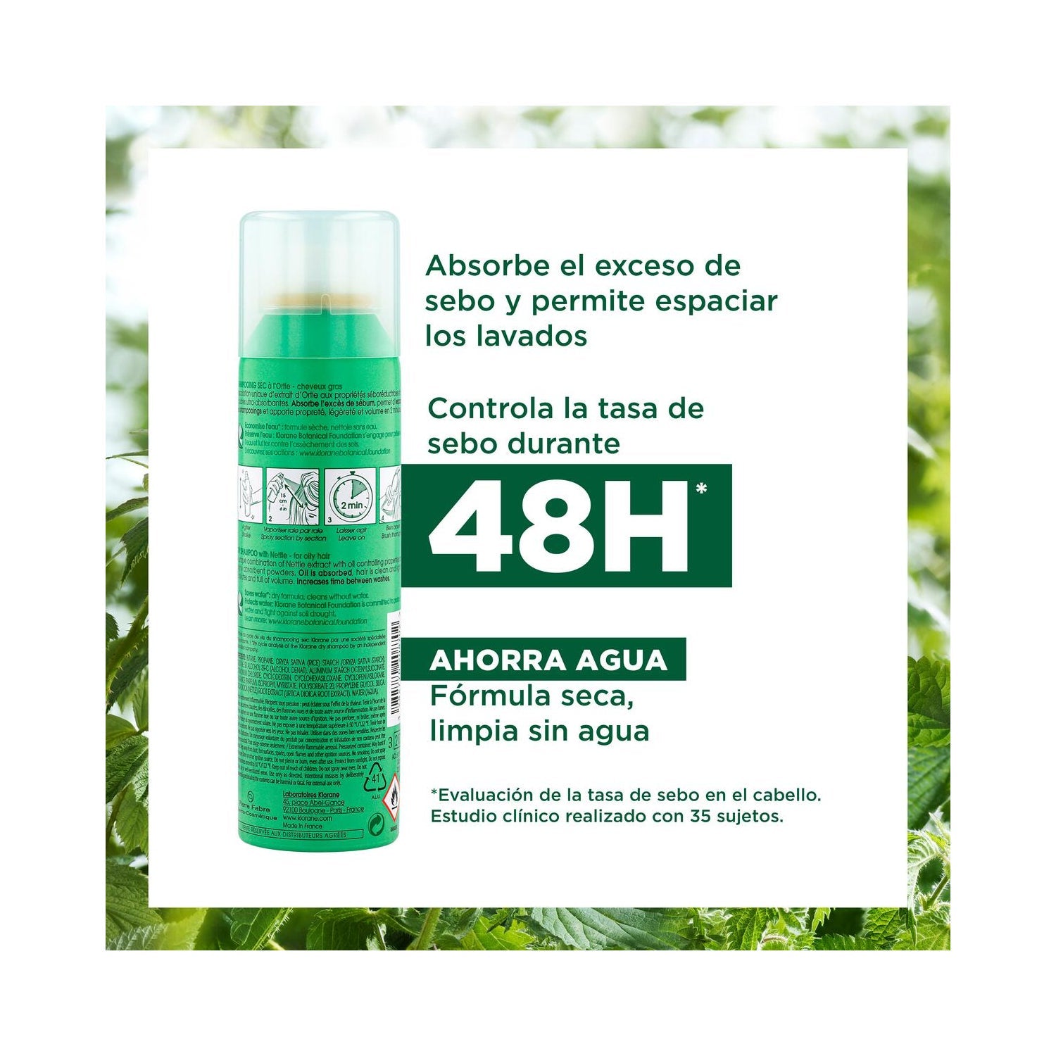 Klorane Champú Seco a la Ortiga & Vitamina E 150ml