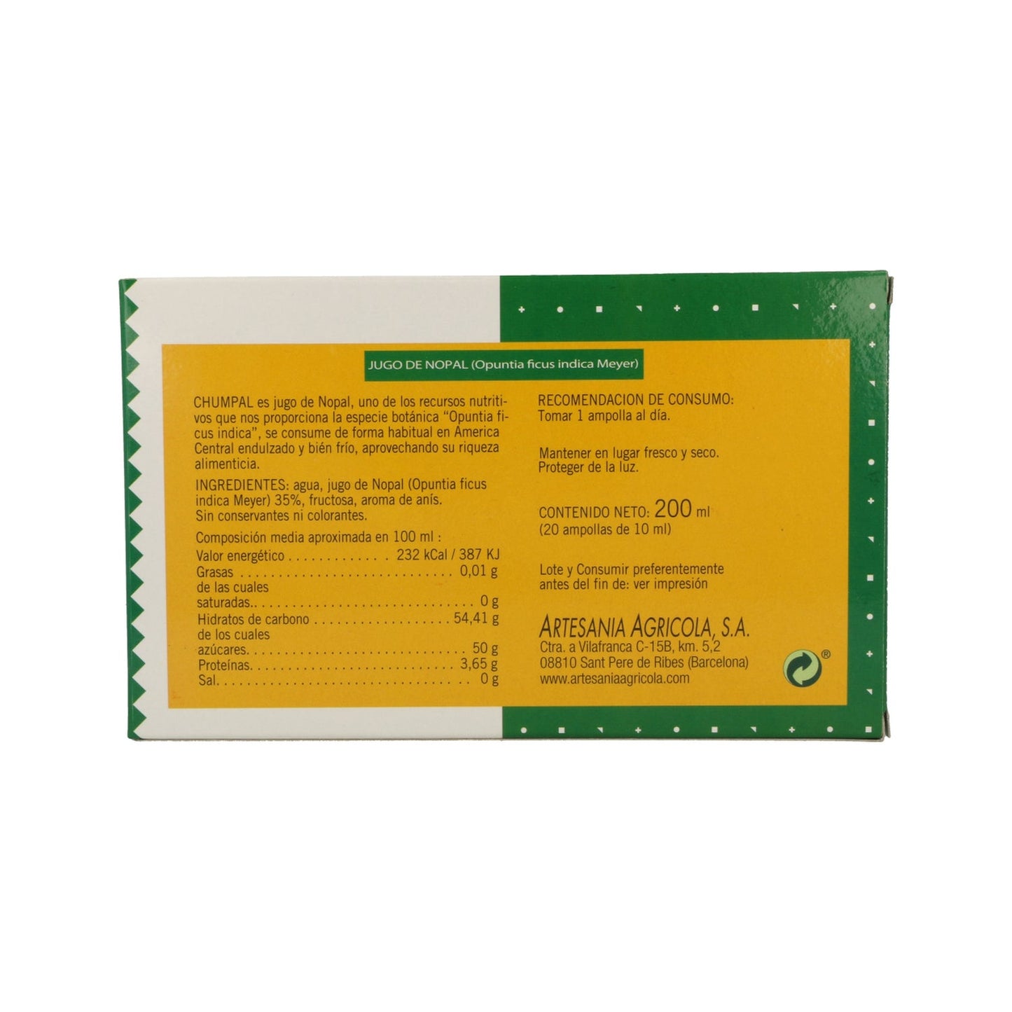Plantis Chumpal Nopal Viales 20 ampollas