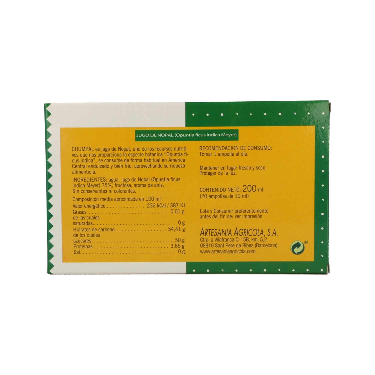 Plantis Chumpal Nopal Viales 20 ampollas