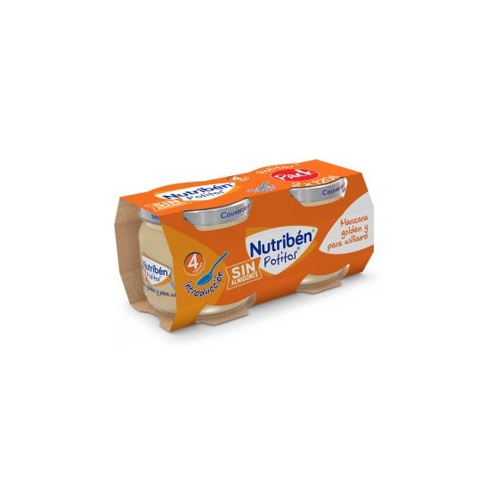 Nutribén Pack Potitos Manzana Golden y Pera Williams 2x120 g