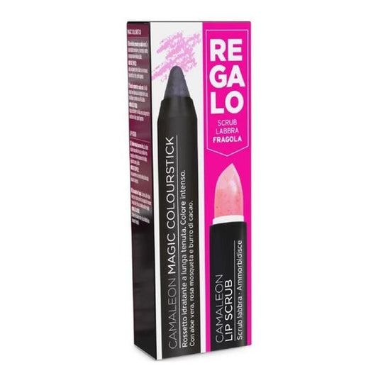 Camaleon Cosmetics Magic Colourstick Grey + Lip Scrub Strawberry