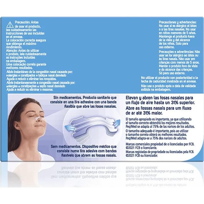 Breathe Right Tiras Nasales Transparentes Pequeña 10 uds