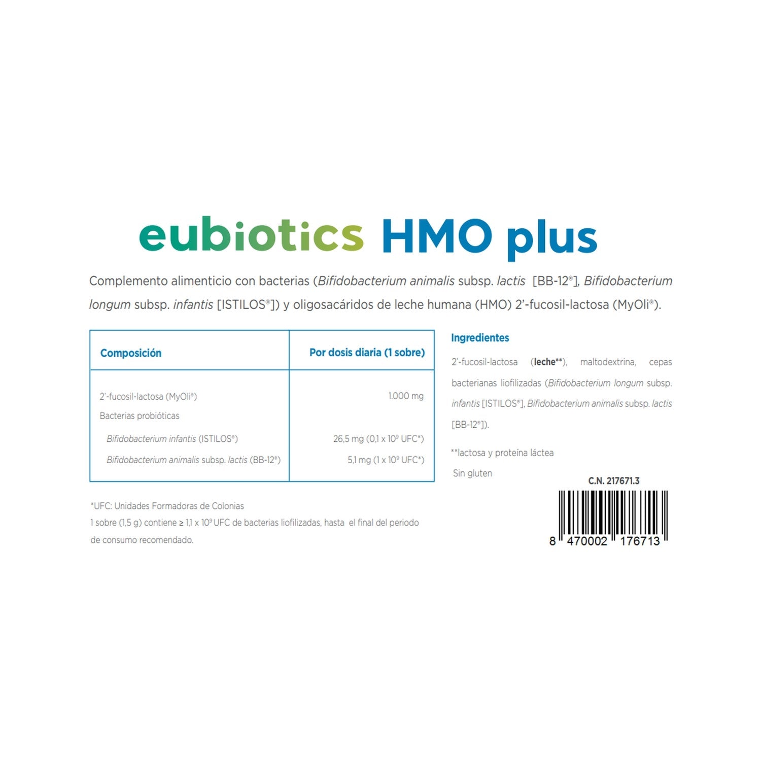 Eubiotics HMO Plus 30 sobres